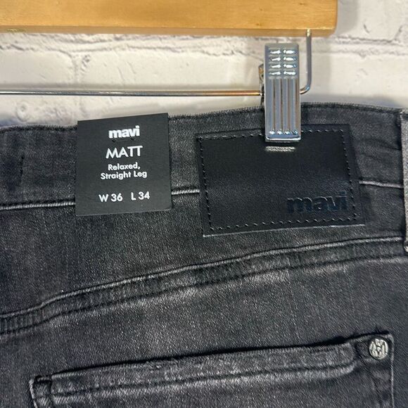 MAVI Men's Size 36/34 Matt Relaxed Straight  Leg Jeans Grey Williamsburg NEW - Picture 6 of 13